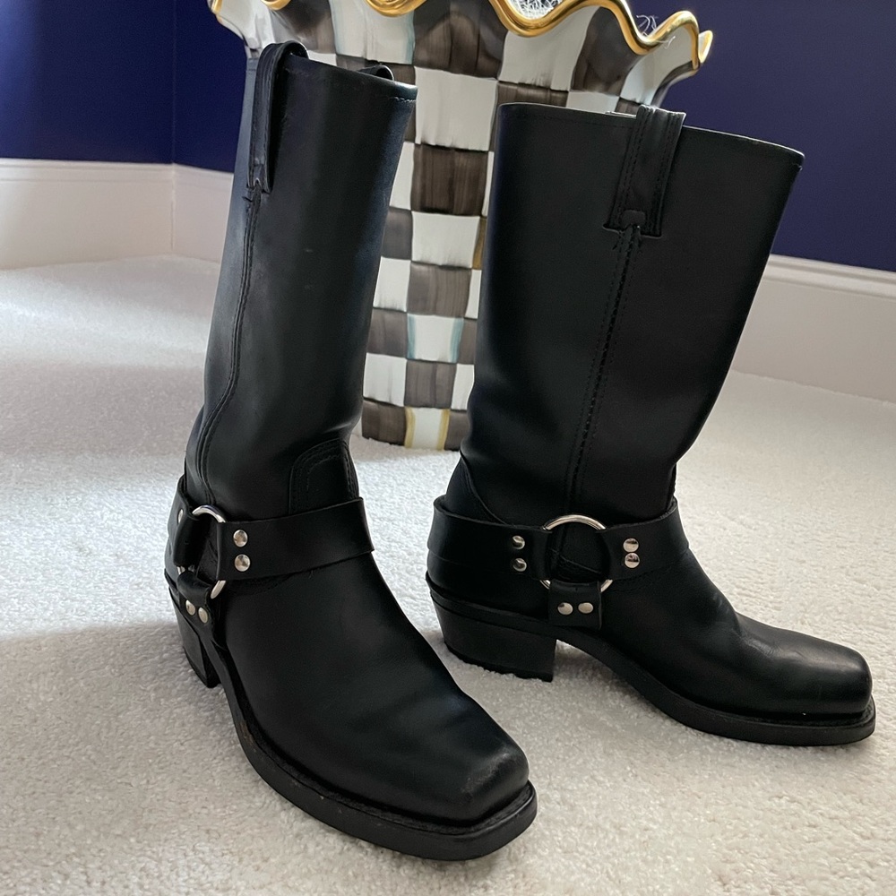 Frye Black Heeled Boots
